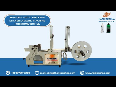 Semi-Automatic Table Top Sticker Labeling Machine for Round Bottles