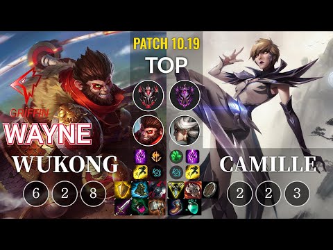 GRF Wayne Wukong vs Camille Top - KR Patch 10.19