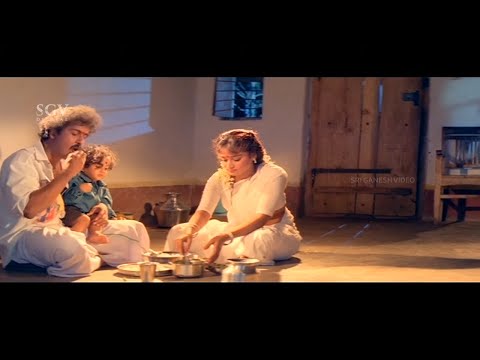 Bindiya Prepare Nuggekai Recipes To change Ravichandran's Mood | Halli Meshtru Kannada Movie Comedy