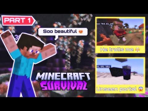 BUGop - I TRAVELLED THREE BIOMES IN MINECRAFT SURVIVAL SERIES POCKET EDITION #1