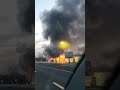 HEFTIG: vrachtwagen in brand bij tankstation | #shorts