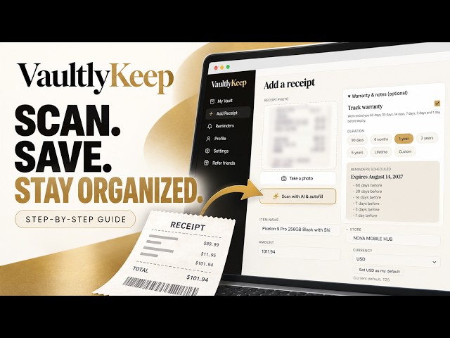 VaultlyKeep demo video thumbnail