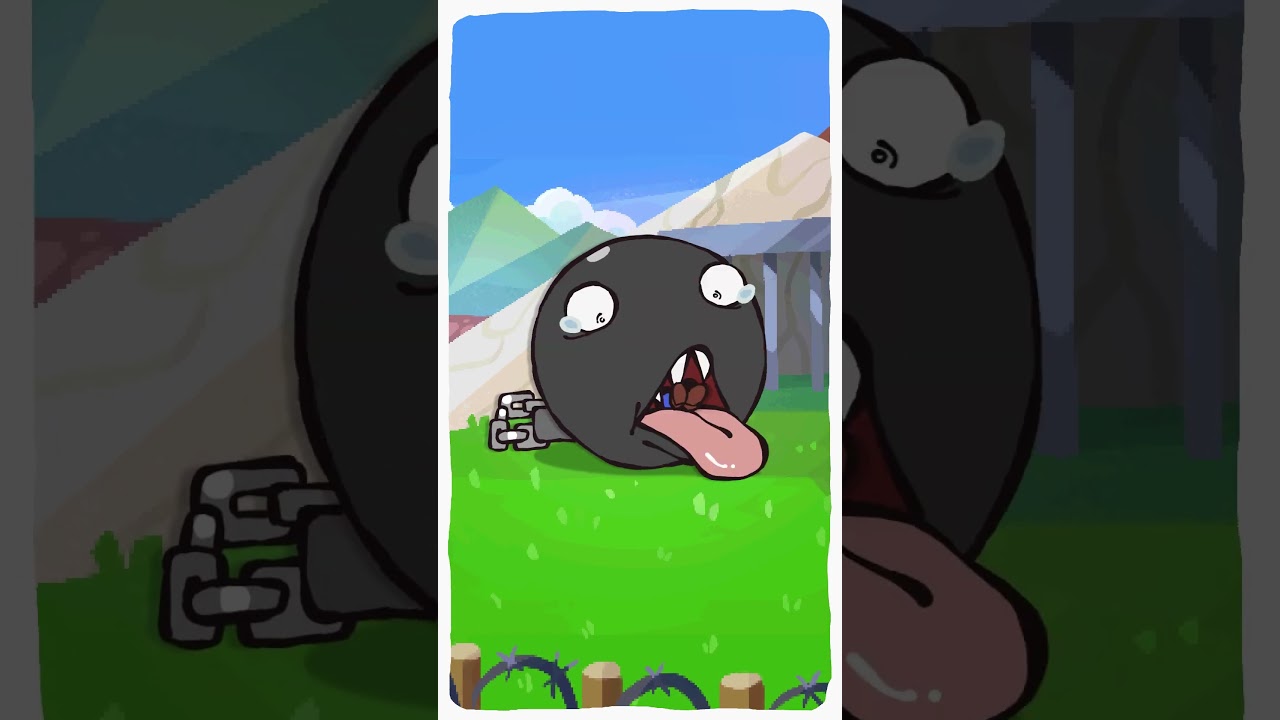 Chain Chomp eating Mario | Speedrun Mario #shorts