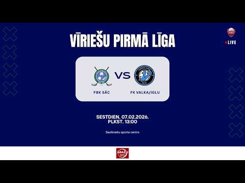 2026-02-07 13:00, 1.līga, FBK SĀC - FK VALKA/IGLU