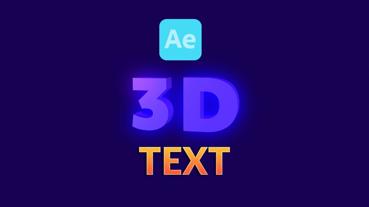 Create 3D Text with NO PLUG INS in After Effects