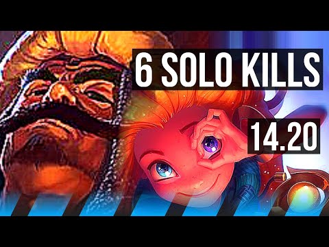 TRYNDAMERE vs ZOE (MID) | 67% winrate, 6 solo kills | KR Master | 14.20