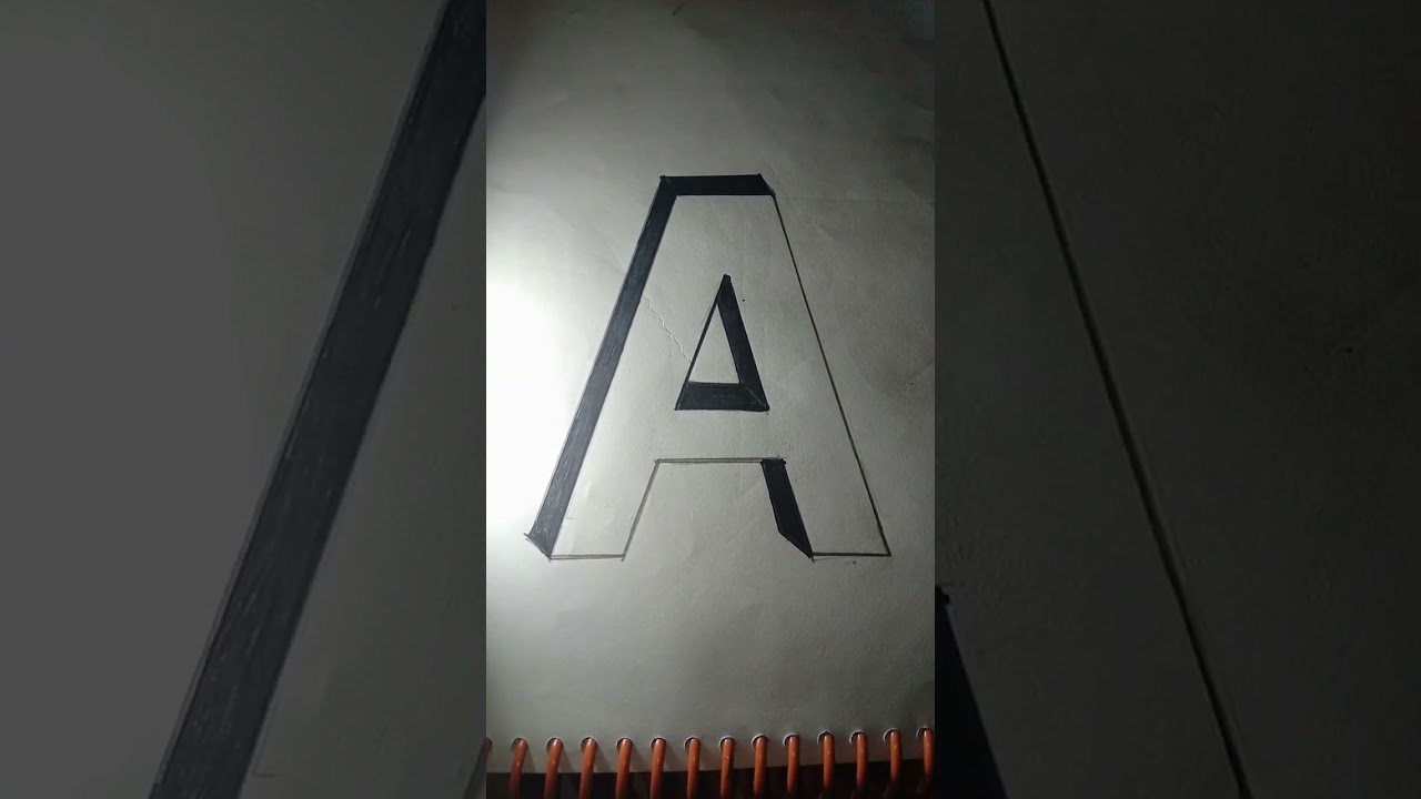 Font letter A Z E V in 3D style #3dart