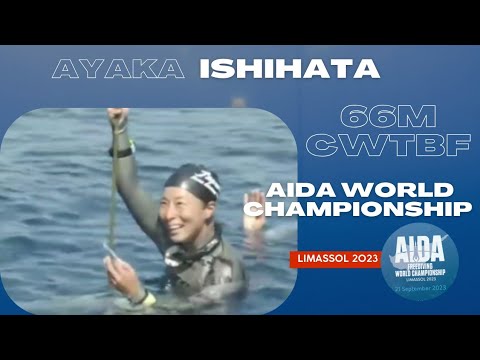 AYAKA ISHIHATA set 66 m CWTBF in AIDA FREEDIVING WORLD CHAMPIONSHIP