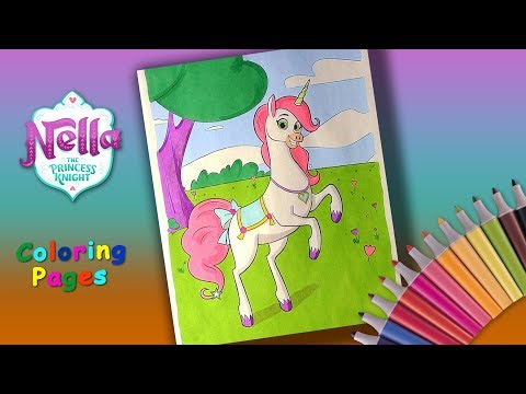 Nella The Princess Knight coloring book How to coloring Unicorn Trinket Video