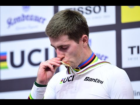 Yauheni Karaliok in gold Men's Scratch Final   2020 UCI Track Cycling World Championships