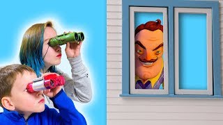 За кем следят дети? Странный сосед в доме напротив // Луномосик