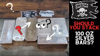 Should You Stack 100 Oz Silver Bars? Are Big Bars A Good Buy? Pros And Cons - Gold Silver Platinum