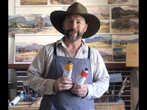 Award-winning Australian artist Leon Holmes - Oil Paint Palette Demo - Michael Harding Oil Paints