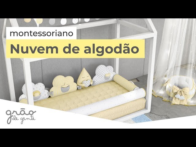 QUARTO MONTESSORIANO NUVEM DE ALGODÃO AMARELO | GRÃO DE GENTE