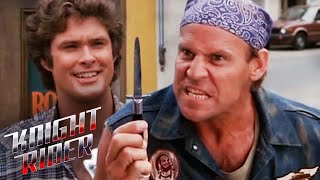 Michael Fends Off A Biker | Knight Rider