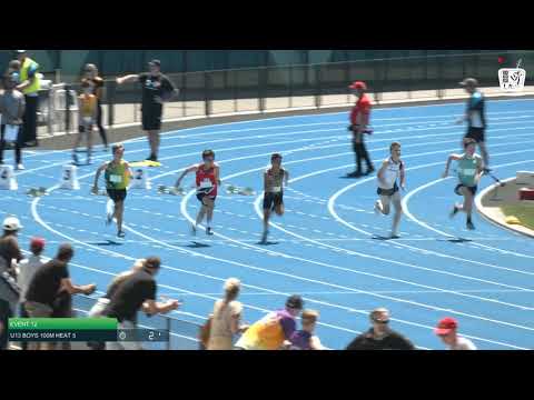 U13 Boys 100m Heat 5: 2021 State Combined Events Championships // LAVicTV