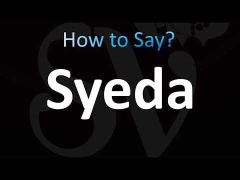 How to Pronounce Syeda (CORRECTLY!)