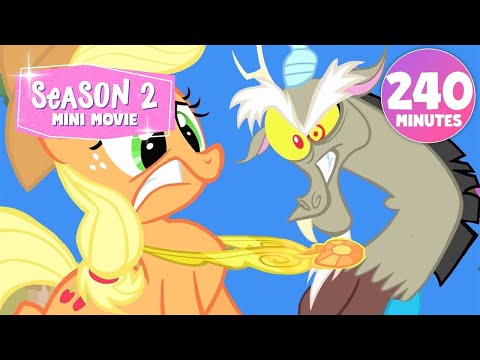 SEASON 2 MINI MOVIE 🌈 4 HOURS ✨ My Little Pony: Friendship is Magic 🦄 MLP Compilation | E1 - 12