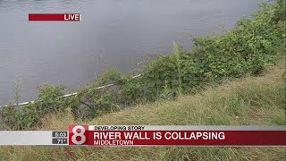 Officials in Middletown seek federal funding to fix collapsing wall along Connecticut River