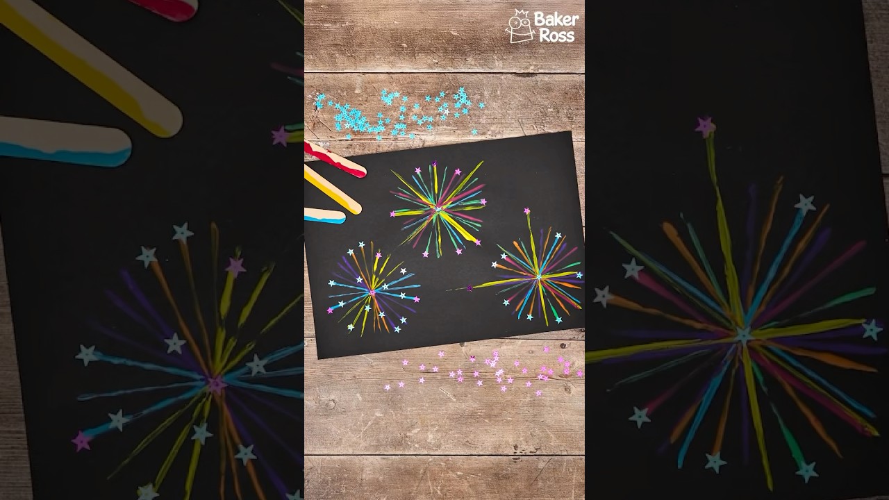 How to Make Easy Firework Art for 4th July | Baker Ross