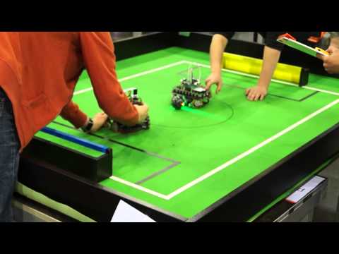 Bodenseepiranhas vs. MerkurSoccer Robots RoboCup German Open Magdeburg 2015