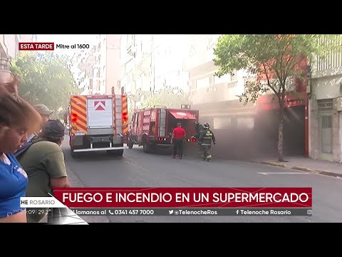 A car parked in a supermarket garage caught fire.