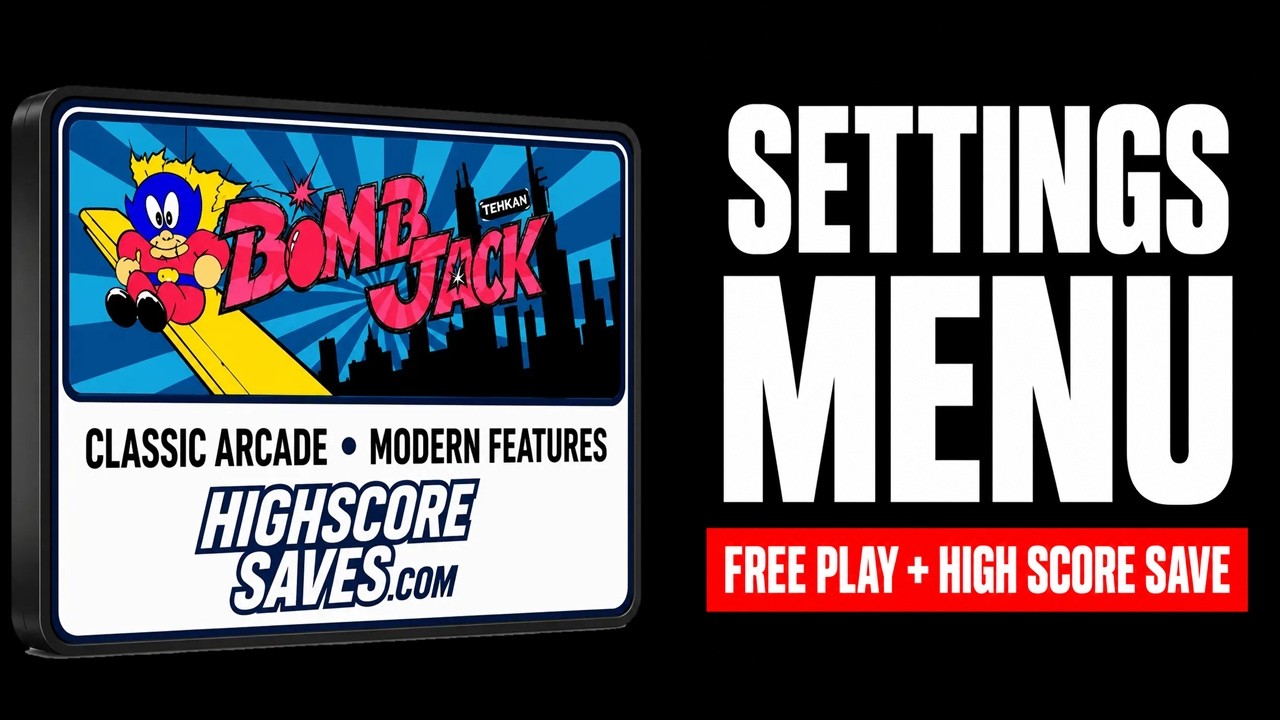 Bomb Jack settings menu video guide