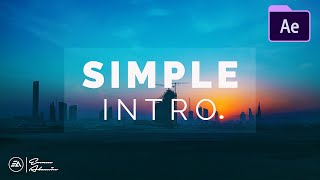 Make Simple Intro in Adobe After Effects CC Tutorial  - FREE Template