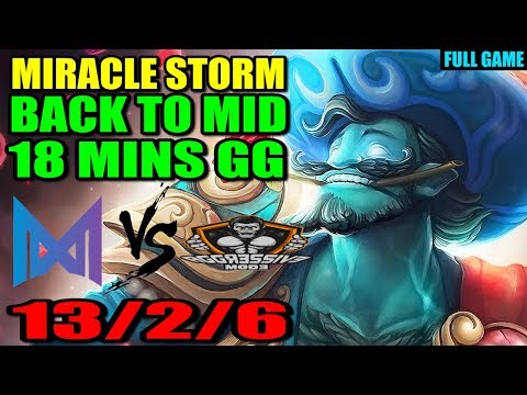 Miracle Is Back To Playing Mid Storm Spirit And Finishes Game In 18 Minutes VS Aggressive Mode Dota2
