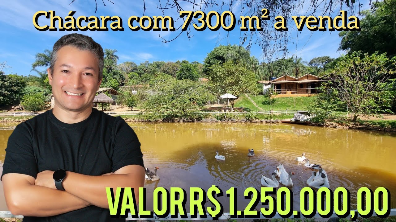 Chácara com lago a venda, campo, pomar, 3 báias, lago com muitos peixes, casa térrea, #chácara