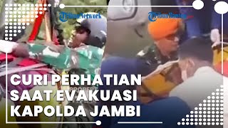 Seorang Anggota Kopasgat TNI AU Curi Perhatian saat Evakuasi Kapolda Jambi