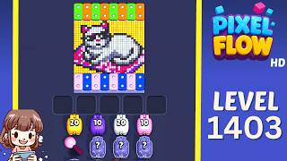 Pixel Flow Level 1403 Solution Walkthrough