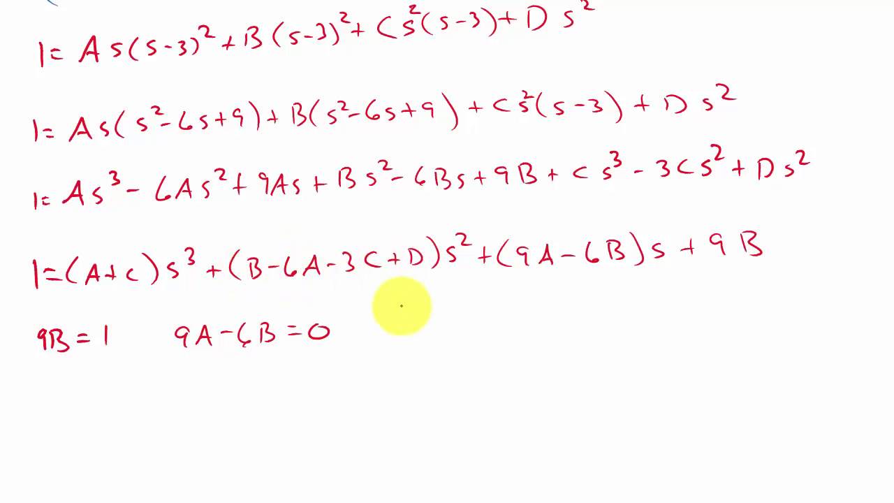 Solving Differential Equations Using LaPlace Transforms Ex. 2
