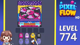 Pixel Flow Level 774 Solution Walkthrough