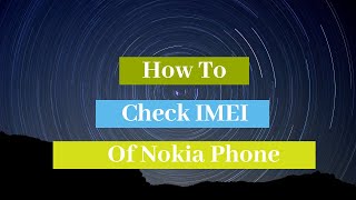 Nokia Mobile IMEI Check