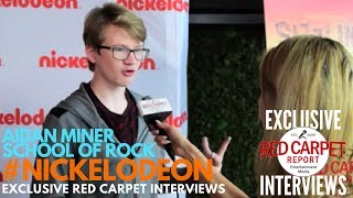 Aidan Miner interviewed at Nickelodeon's Sizzling Summer Camp Special preview party video