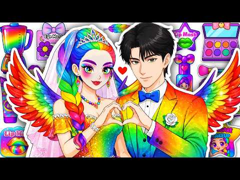💖Paper DIY💖Unboxing KPOP DEMON HUNTERS Rumi x Jinu Couple Colorful Hair + Skincare + Makeup | Tana