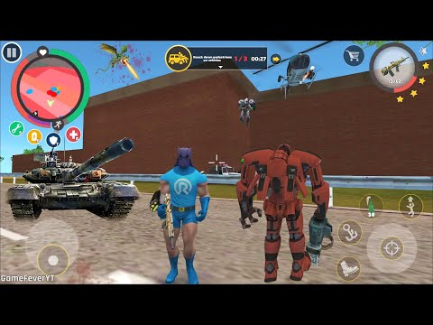 Rope Hero: Vice Town (Wrestler Rope Hero Kick Transformer Ball) Mask in Town - Android Gameplay HD