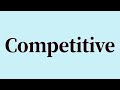 Competitive Pronunciation and Meaning