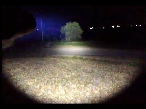 Fenix TK45 Flashlight Demonstration 8 to 760 Lumens 8 x AA Battery Powered Minigun Torch