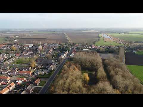 Zeeland drone in village Vogelwaarde