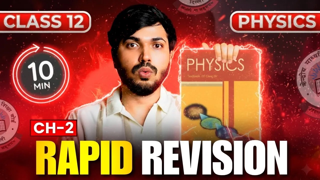 Electrostatic Potential & Capacitance in 10 mins 😱 CH2 Physics Score 70/70 Class 12 CBSE 2025-26