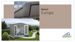Biohort Casetta Europa 3 Grigio quarzo metallizzato 244x156 cm