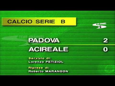 PADOVA-ACIREALE 2-0 SERIE B GARA DEL 6 MARZO 1994 DOPPIETTA DI NANU GALDERISI SERVIZIO DI FUORIGIOCO