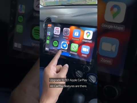 Installed 10.1 inch Apple CarPlay head unit in an old car. #eonon #automobile #car #carplay