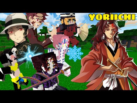 StrengthLee - Minecraft Demon Slayer☻Yoriichi Alone Defeats All High Demons + 6 Muzan Plus 5 Demon King Tanjiro