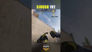 Sjuush with a NICE 1v2 Clutch vs Faze Clan!🔥#cs2 #shorts