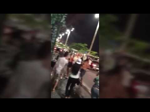 Saída do pré-Carnaval de Balneário Camboriú tem briga, atropelamento e carros depredados