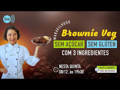 Brownie Veg | Sem Açúcar | Sem Glúten | Com 3 ingredientes