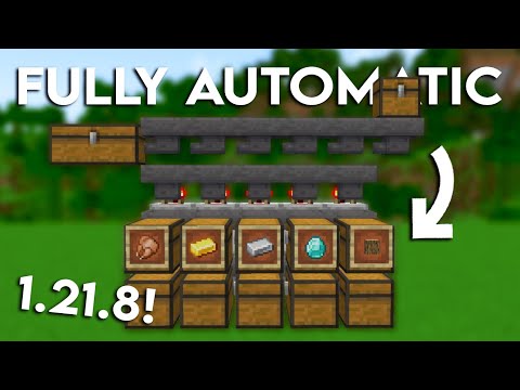 NEW MINECRAFT 1.21.10 FULLY AUTOMATIC SORTING SYSTEM TUTORIAL (Java & Bedrock)